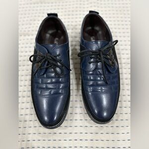 Navy Gatsby dress lace up shoe - Sz. 10